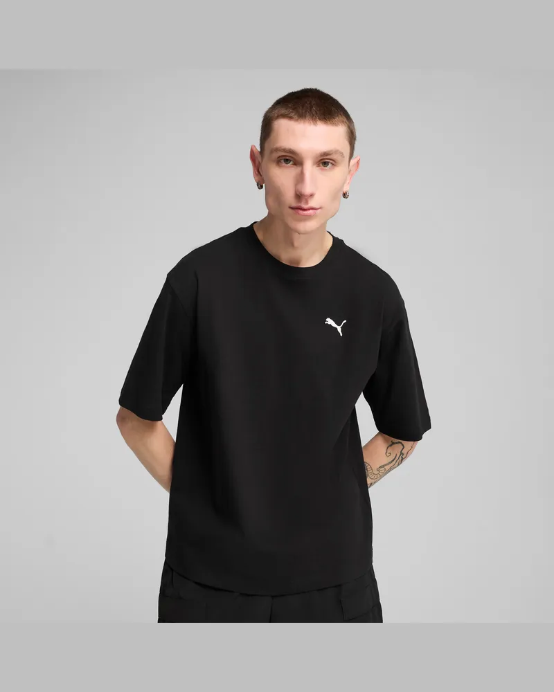 Puma WARDROBE ESS Boxy T-Shirt Herren, Kleidung, Schwarz Schwarz