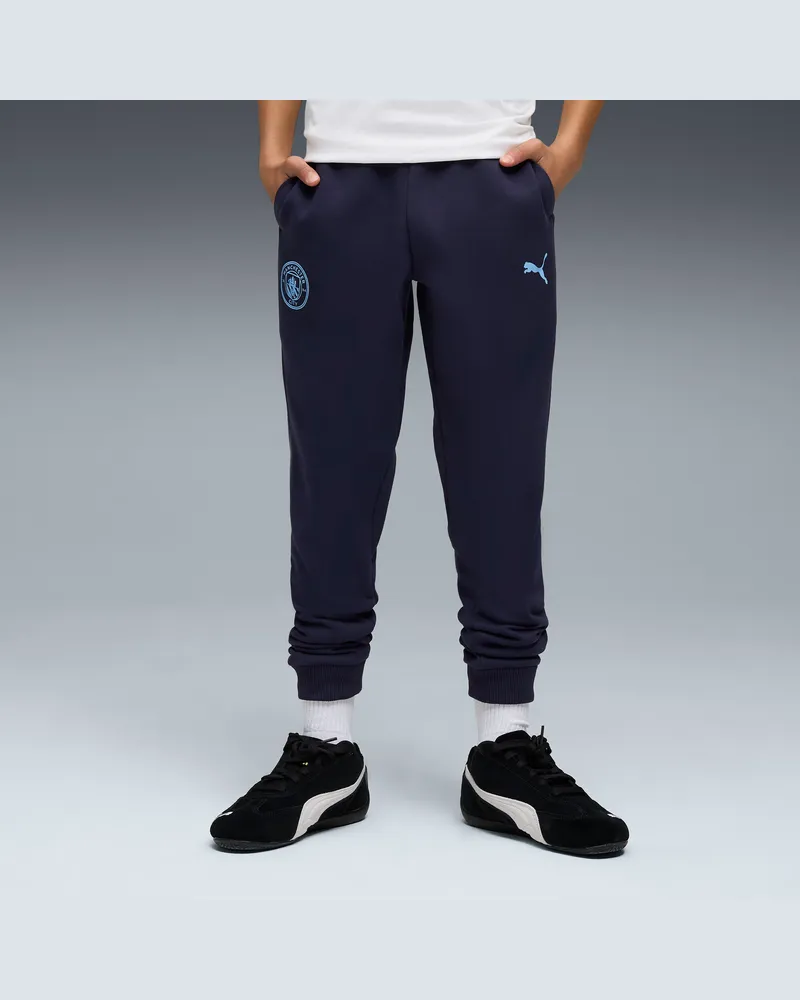 Puma Manchester City FtblEssentials Hose Teenager, Kleidung, Blau Blau