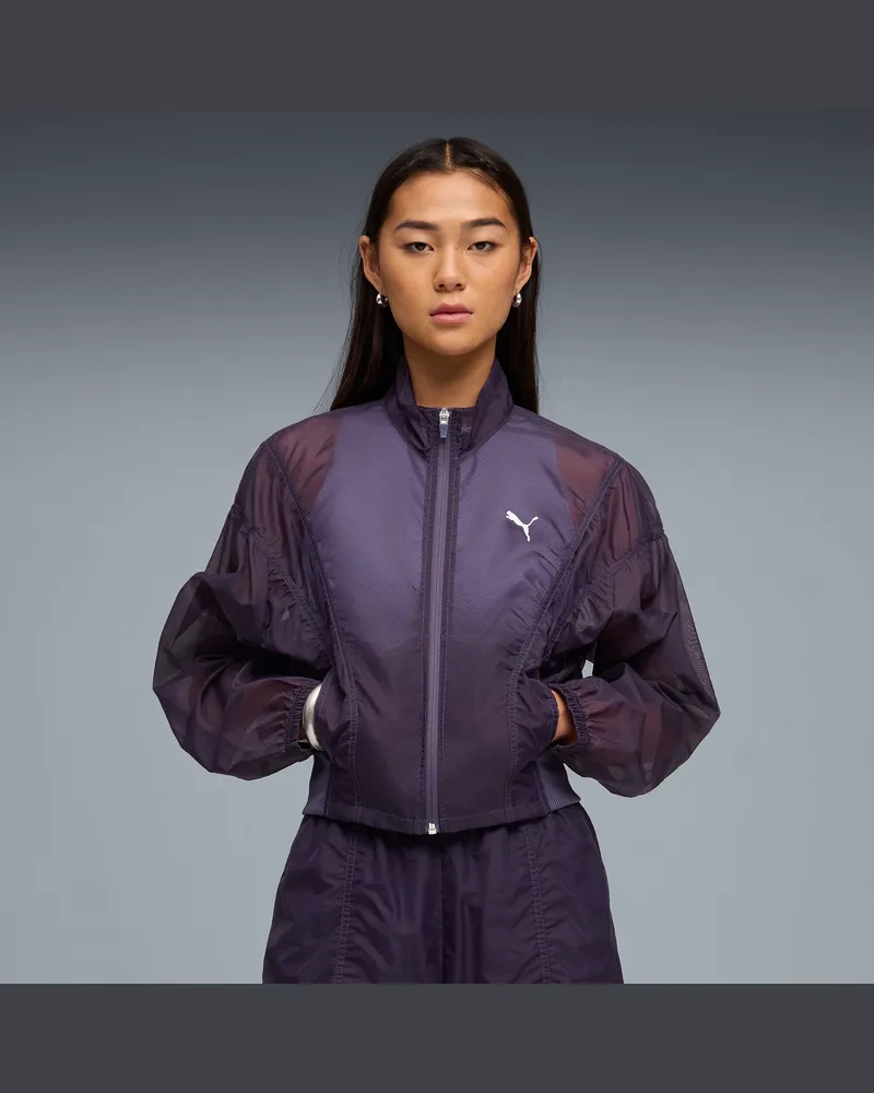 Puma Dare To Oversized Gewebte Jacke Damen, Kleidung, Lila Lila
