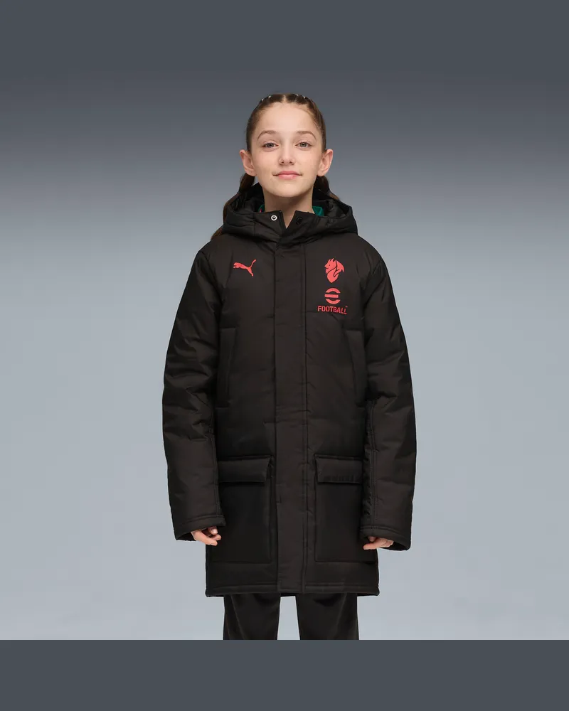 Puma AC Milan Trainings-Winterjacke Teenager, Kleidung, Schwarz Schwarz