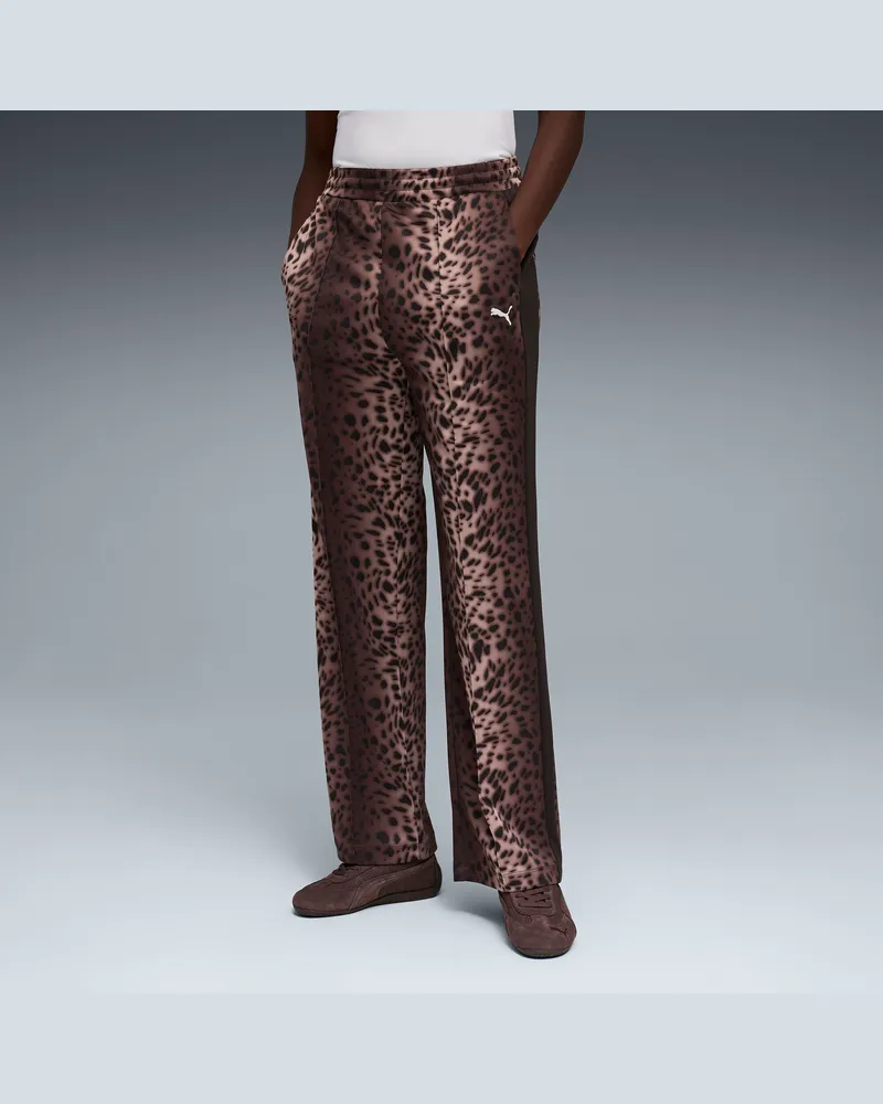 Puma T7 Leo Luxe Trainingshose Damen, Kleidung, Schwarz Schwarz