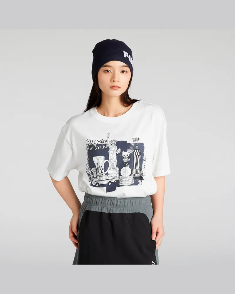 Puma NEKOSAN x HOOPS DYLAN T-Shirt Unisex, Kleidung, Weiß Weiß