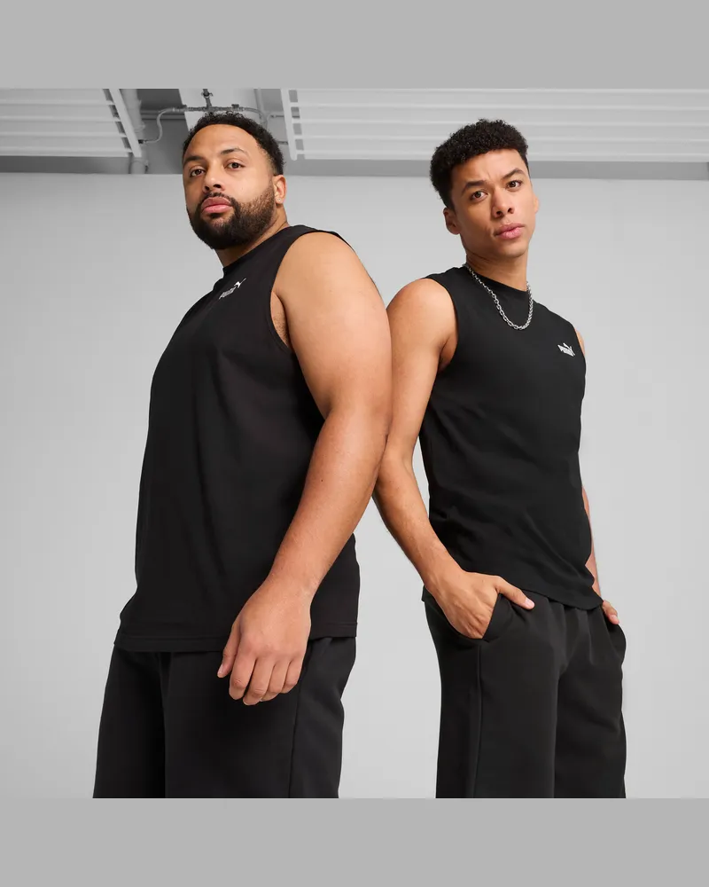 Puma Essentials No. 1 Logo Ärmelloses T-Shirt Herren, Kleidung, Schwarz Schwarz