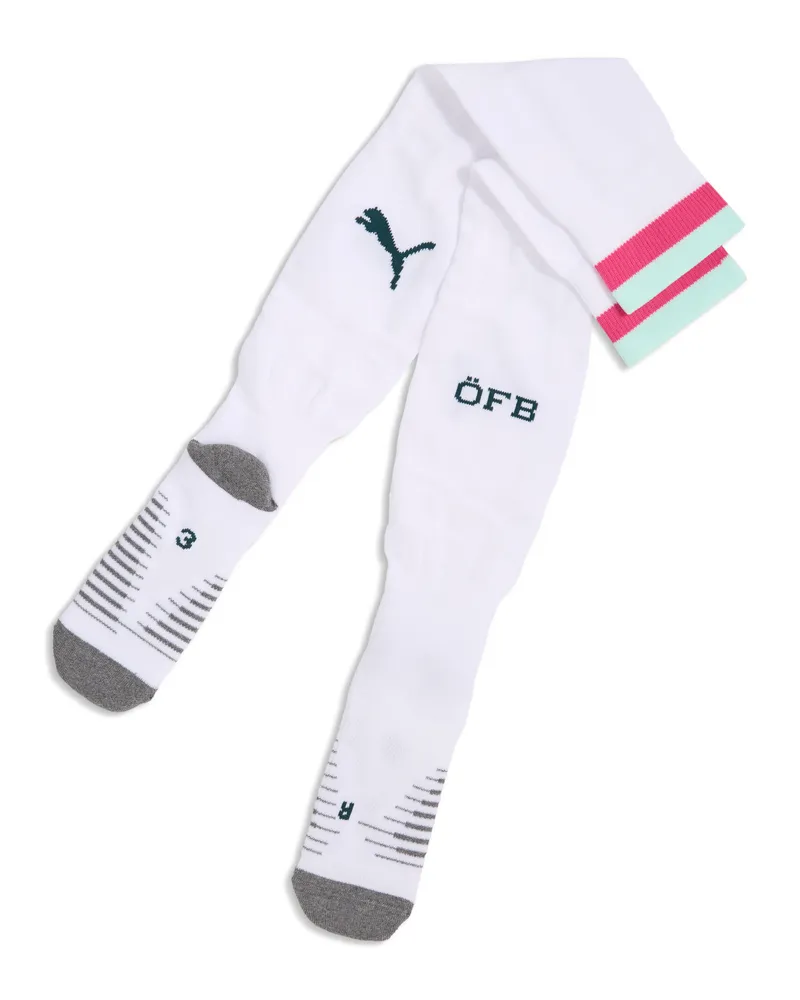 Puma Österreich 2026 Gestreifte Fußballsocken Herren, Kleidung, Weiß Weiß