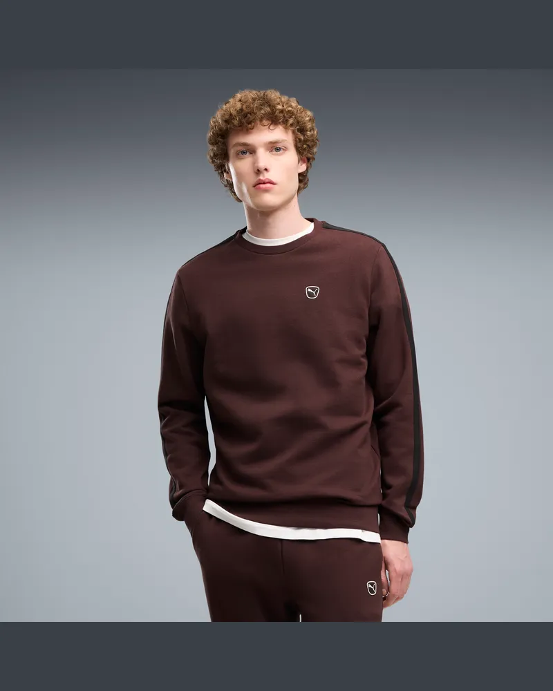 Puma Essentials Elevated Sweatshirt mit Rundhalsausschnitt Herren, Kleidung, Braun Braun