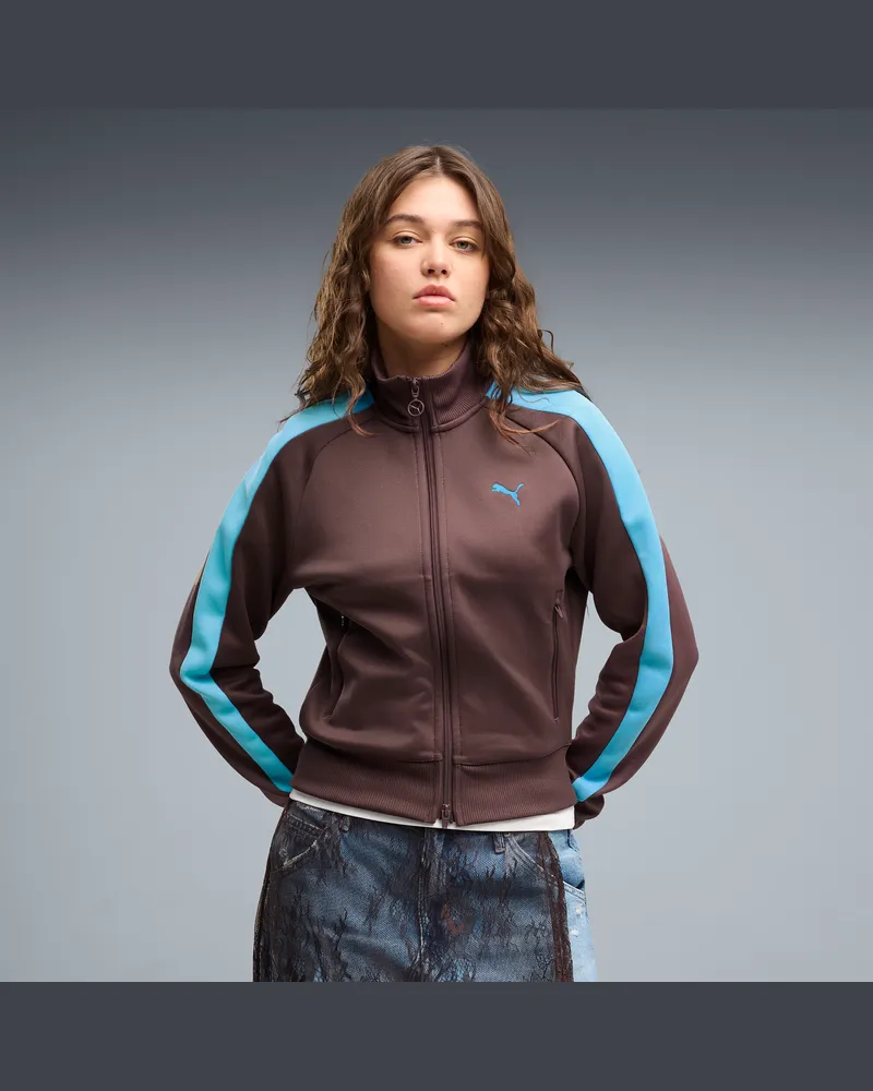 Puma T7 ALWAYS ON Kurze Trainingsjacke Damen, Kleidung, Braun Braun