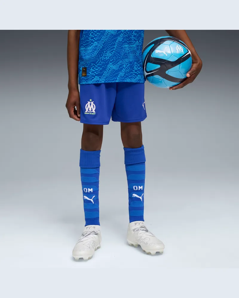 Puma Olympique de Marseille 25/26 Shorts Teenager, Kleidung, Blau Blau