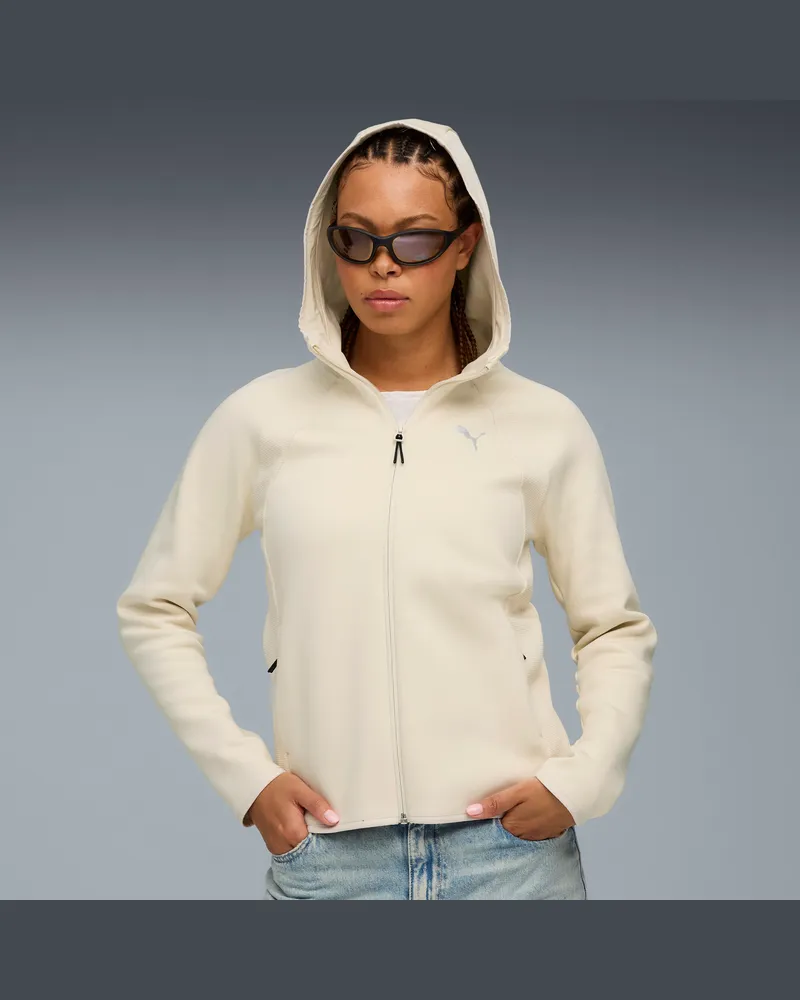 Puma EvoStripe Kapuzenjacke Damen, Kleidung, Weiß Weiß