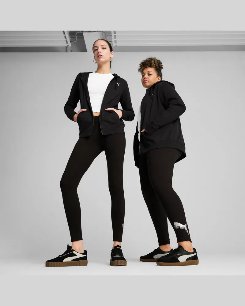 Puma ESS Metallisch Leggings Damen, Kleidung, Schwarz Schwarz