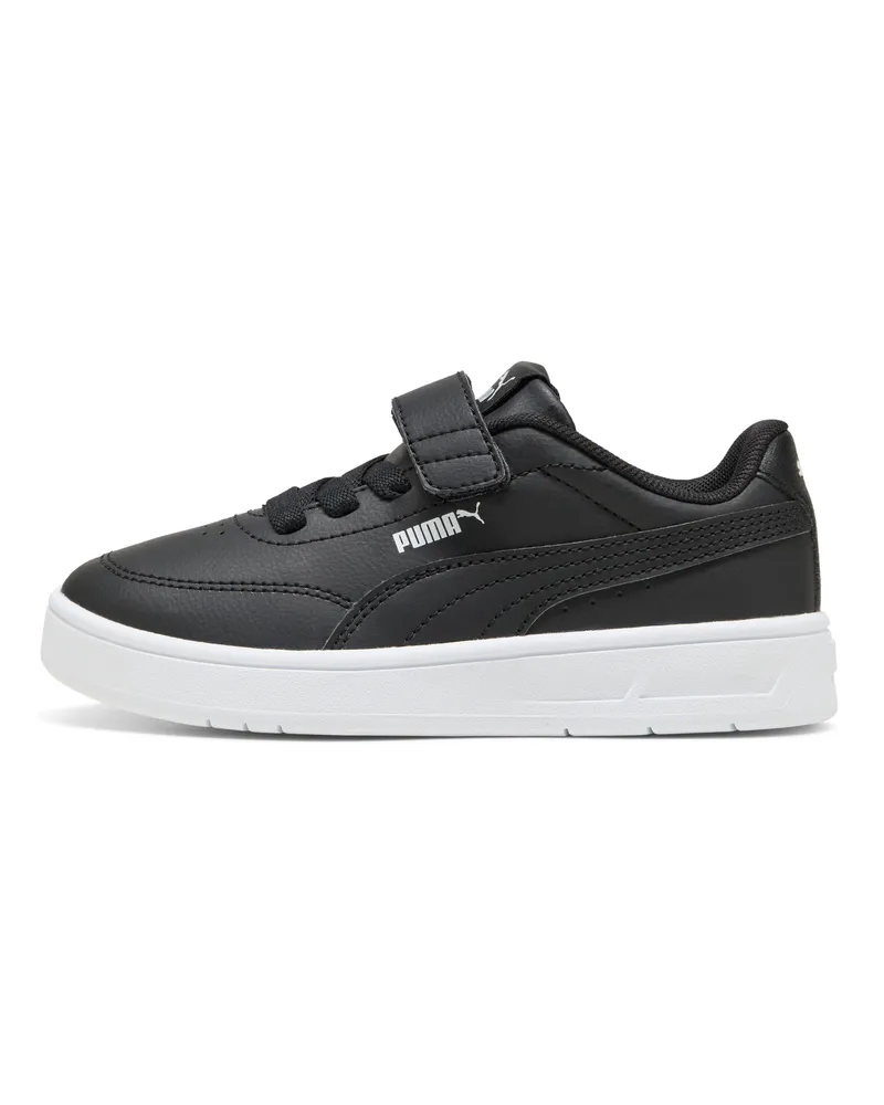 Puma Court Classic Clean Sneakers Kinder, Schuhe, Schwarz Schwarz