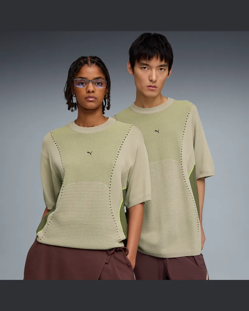 Puma CLRT Gestricktes T-Shirt Relaxed Unisex, Accessoires Beige