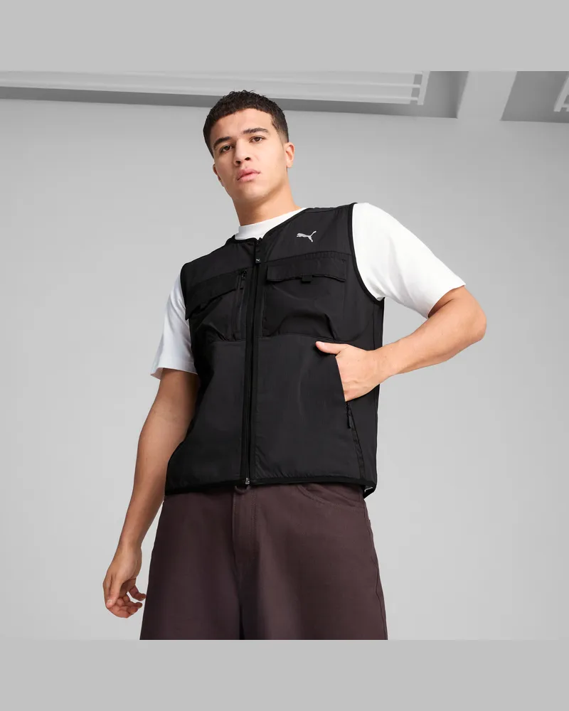 Puma TECH Cargoweste Herren, Kleidung, Schwarz Schwarz