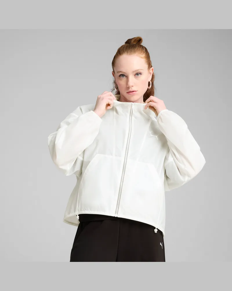 Puma WARDROBE ESS Oversized Windjacke Damen, Kleidung, Weiß Weiß