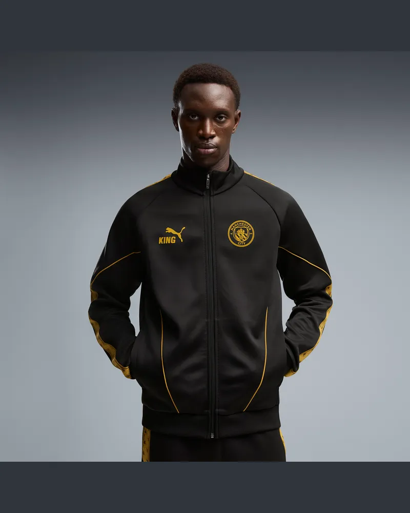 Puma Manchester City KING Anthem Trainingsjacke Herren, Kleidung, Schwarz Schwarz
