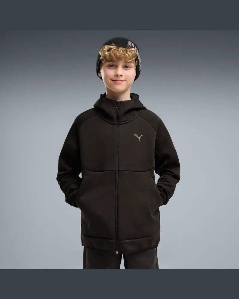 Puma TECH Elevated Kapuzenjacke Teenager, Kleidung, Schwarz Schwarz