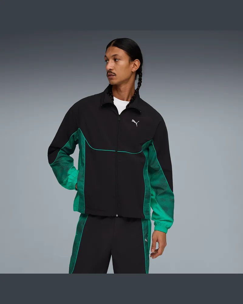 Puma TECH-X Trainingsjacke Herren, Kleidung, Schwarz Schwarz