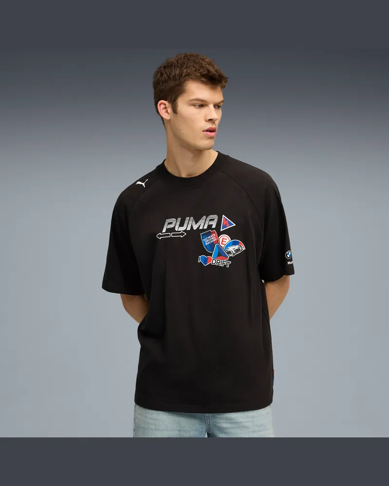 Puma BMW M Motorsport Sticker T-Shirt Herren, Kleidung, Schwarz Schwarz