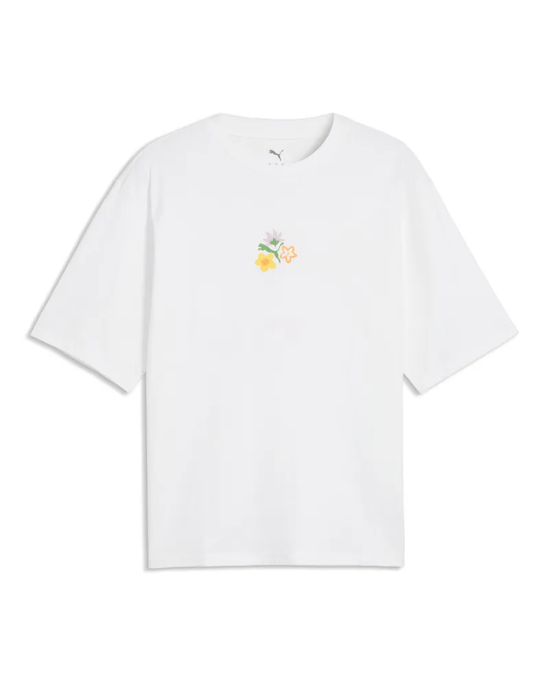 Puma Wardrobe Essentials Boxy Florals Graphic T-Shirt Herren, Accessoires, WeiÃŸ Weiãÿ