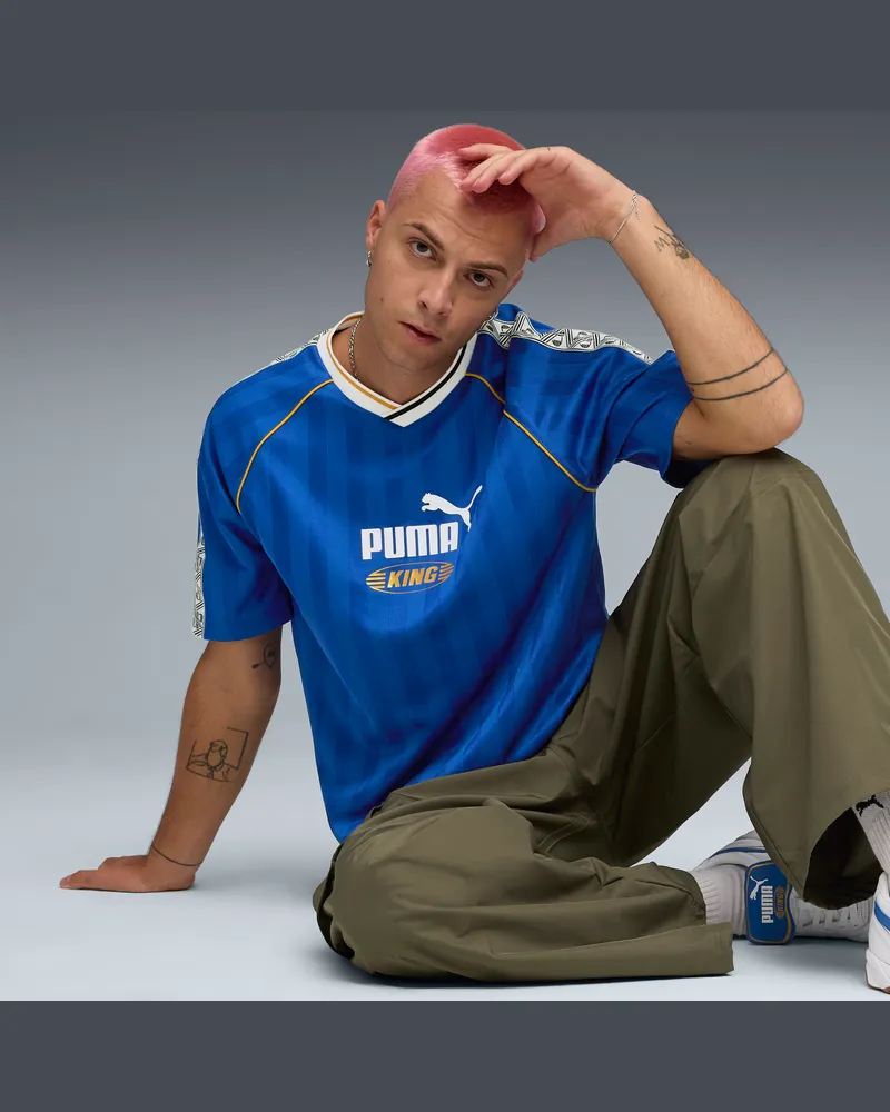 Puma KING Relaxed Fußballtrikot Unisex, Kleidung, Blau Blau