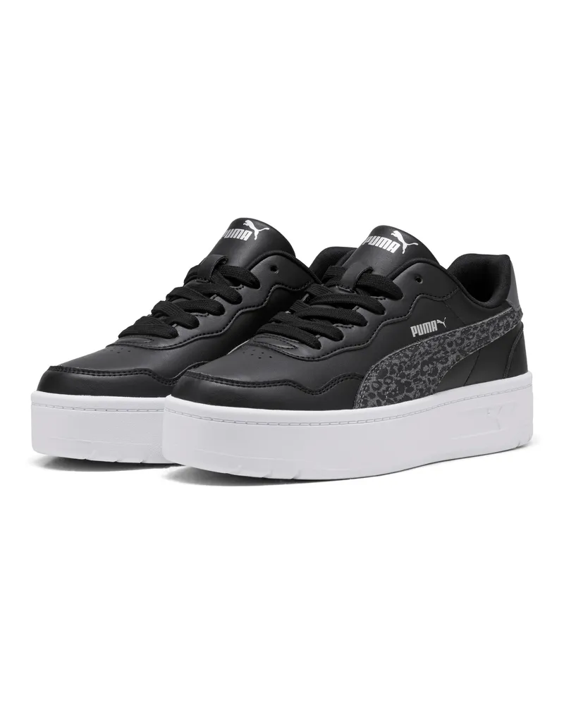 Puma Court Lally Skye Feline Sneakers Damen, Accessoires, Schwarz Schwarz