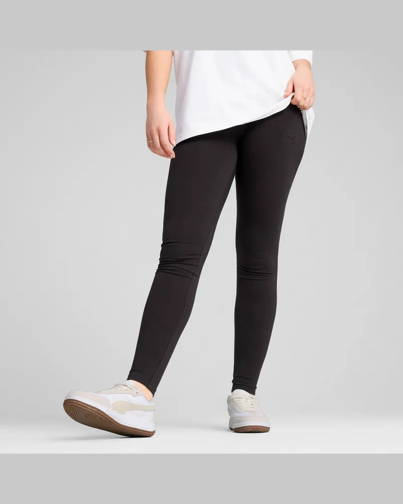 Puma HER Hochgeschnittene Leggings Damen, Kleidung, Schwarz Schwarz