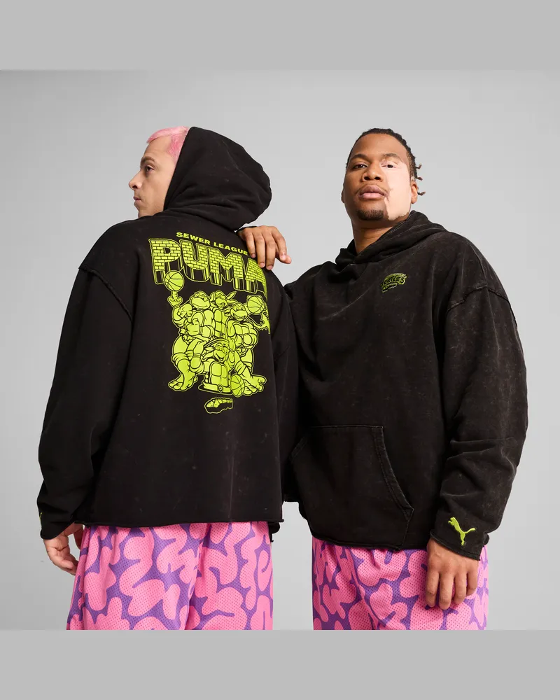 Puma x TMNT Basketball-Hoodie Herren, Kleidung, Schwarz Schwarz