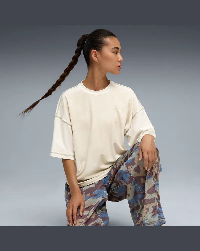 Puma YONA T-Shirt mit Allover-Print Damen, Kleidung, Weiß Weiß