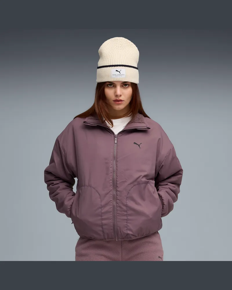 Puma Hybrid Sherpa Wendbare Jacke Damen, Kleidung, Lila Lila