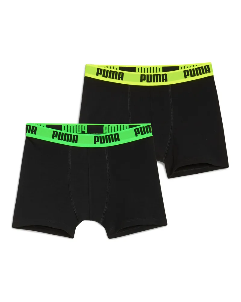 Puma Everyday Basic Boxershorts Teenager (2er-Pack), Kleidung, Schwarz Schwarz