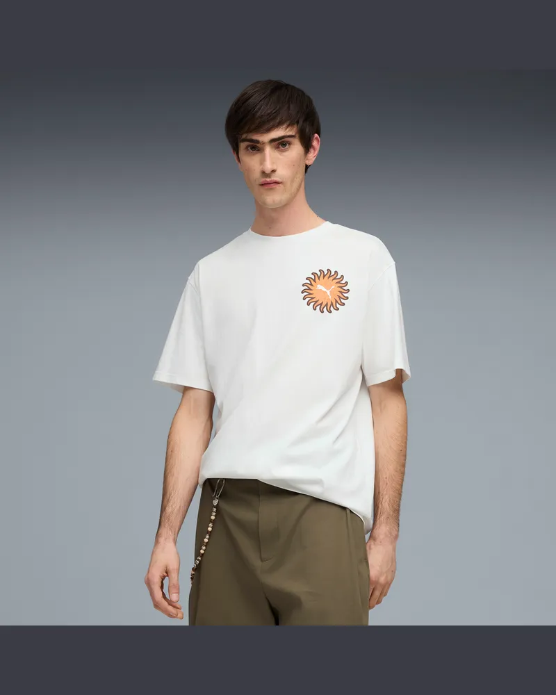 Puma Sunset Drive Relaxed T-Shirt Herren, Kleidung, WeiÃŸ Weiãÿ