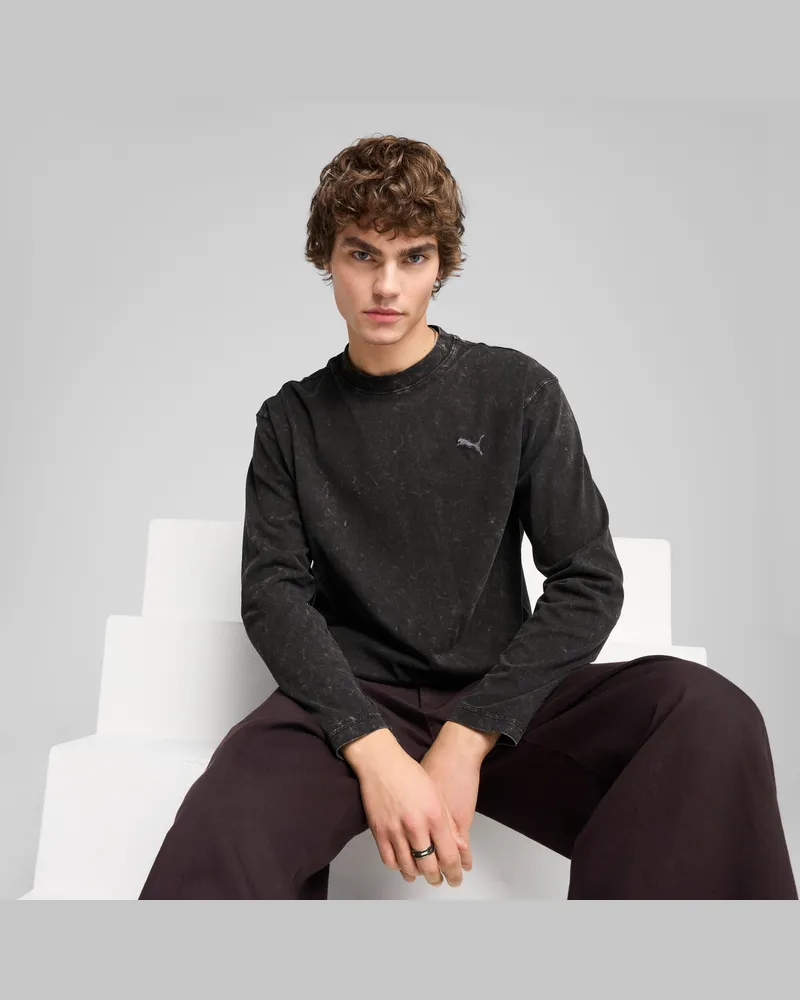 Puma FUTURE..ARCHIVE Relaxed Dye T-Shirt Unisex, Kleidung, Schwarz Schwarz