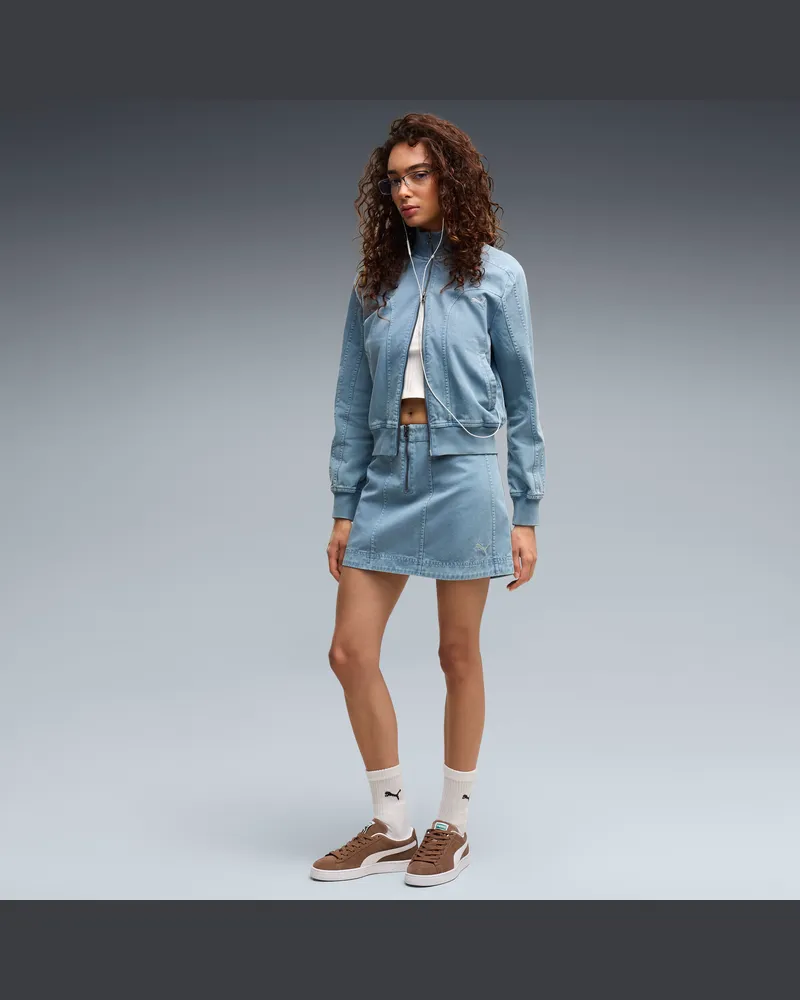 Puma FUTURE..ARCHIVE Washed Twill Rock Damen, Kleidung, Blau Blau