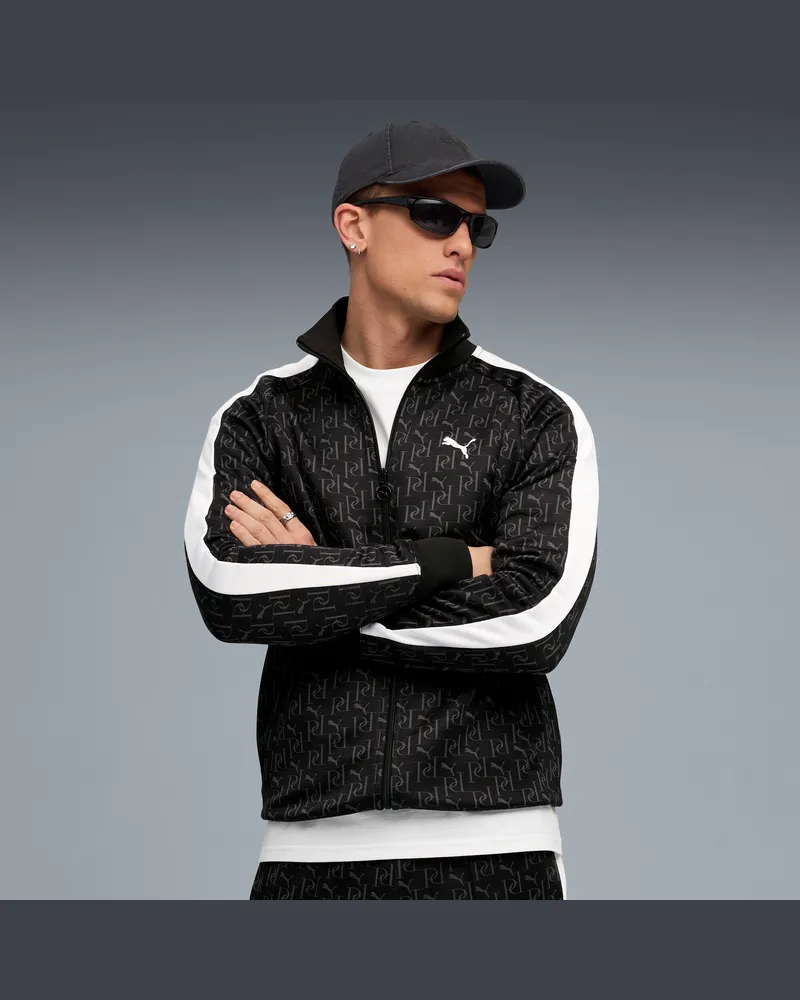 Puma T7 Allover-Print Trainingsjacke Herren, Kleidung, Schwarz Schwarz
