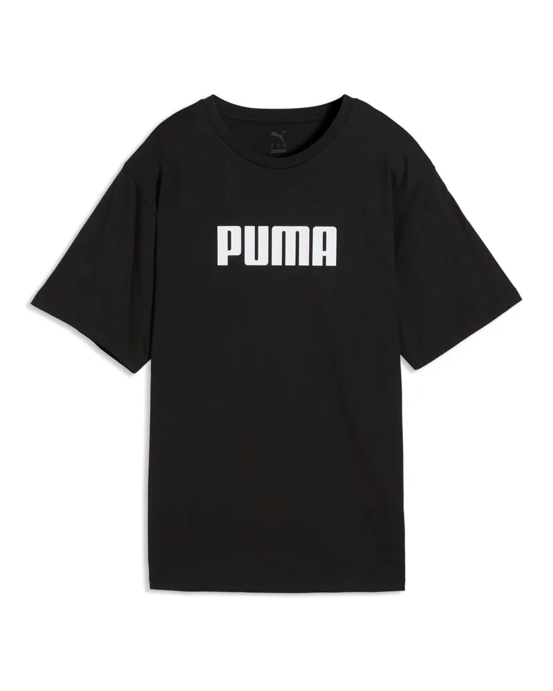 Puma Essentials Logo Relaxed T-Shirt Damen, Kleidung, Schwarz Schwarz