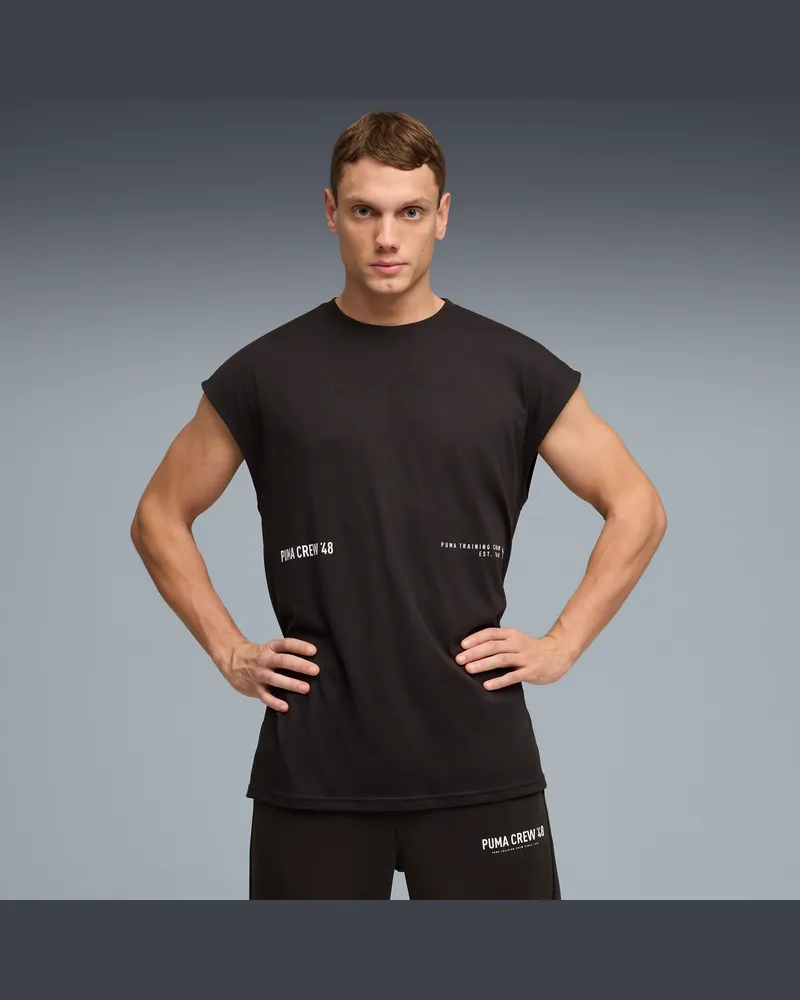 Puma Graphics Training Cutoff Tanktop Herren, Kleidung, Schwarz Schwarz