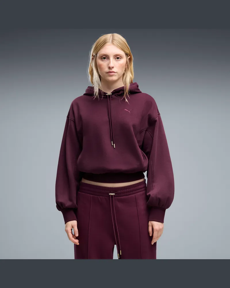 Puma HER Relaxed Fleece Hoodie Damen, Kleidung, Rot Rot