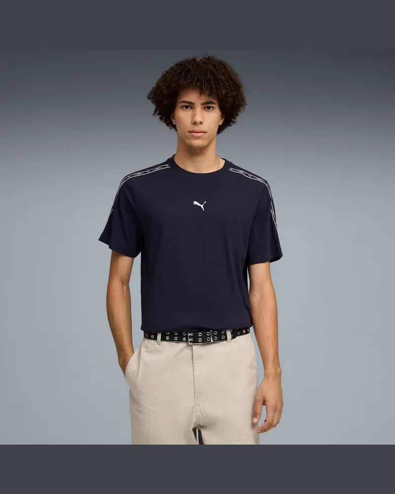 Puma Essentials Tape T-Shirt Herren, Kleidung, Blau Blau
