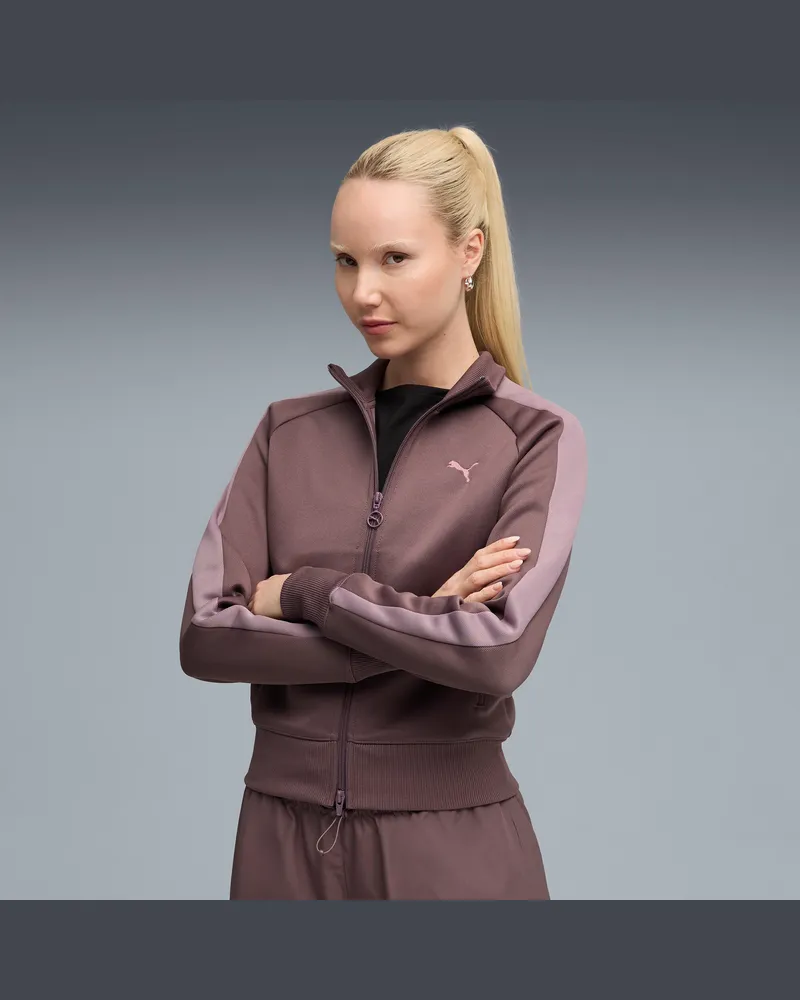 Puma T7 ALWAYS ON Kurze Trainingsjacke Damen, Kleidung, Lila Lila