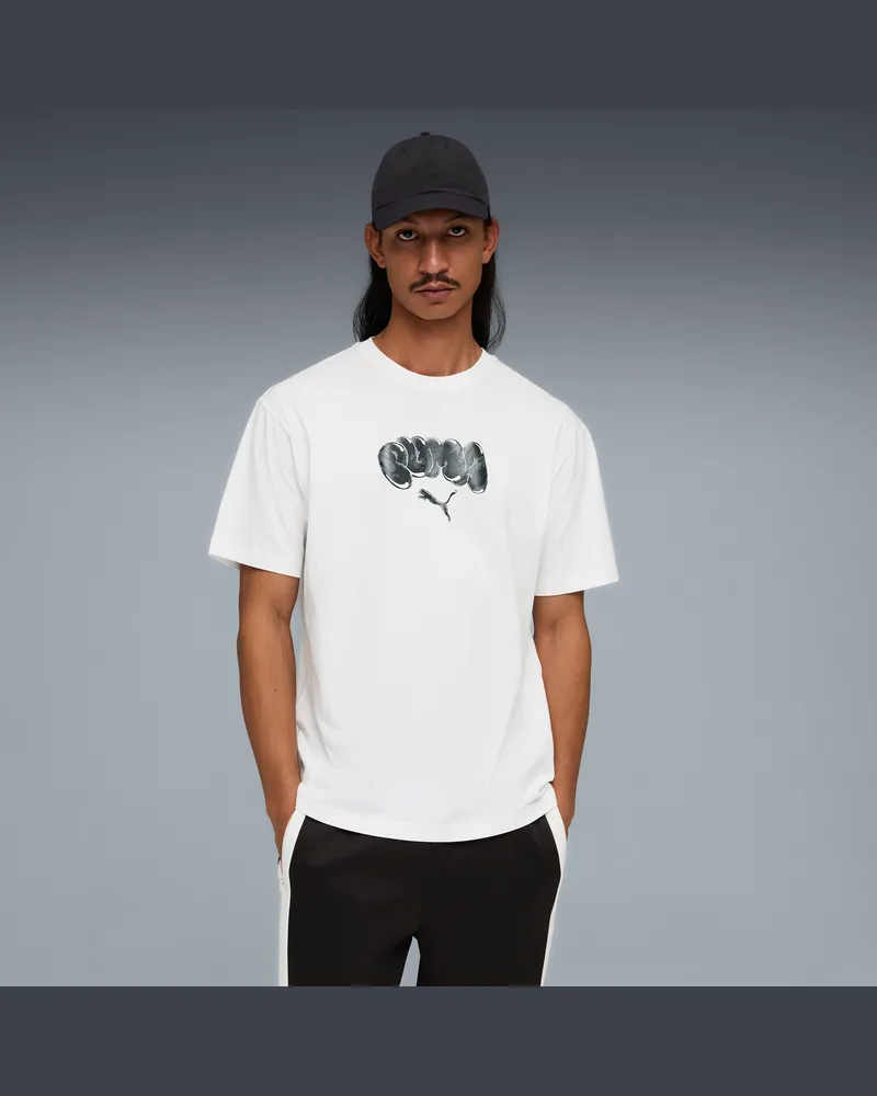 Puma Graphic Balloon Art Relaxed T-Shirt Herren, Kleidung, Weiß Weiß
