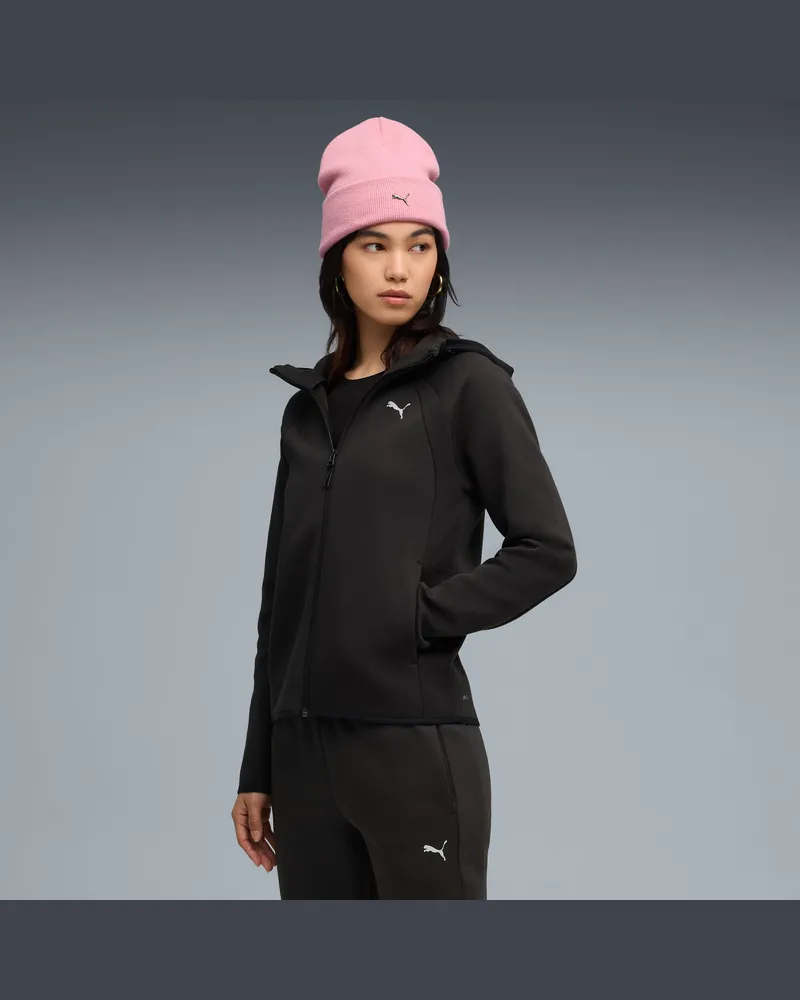 Puma EvoStripe Kapuzenjacke Damen, Kleidung, Schwarz Schwarz