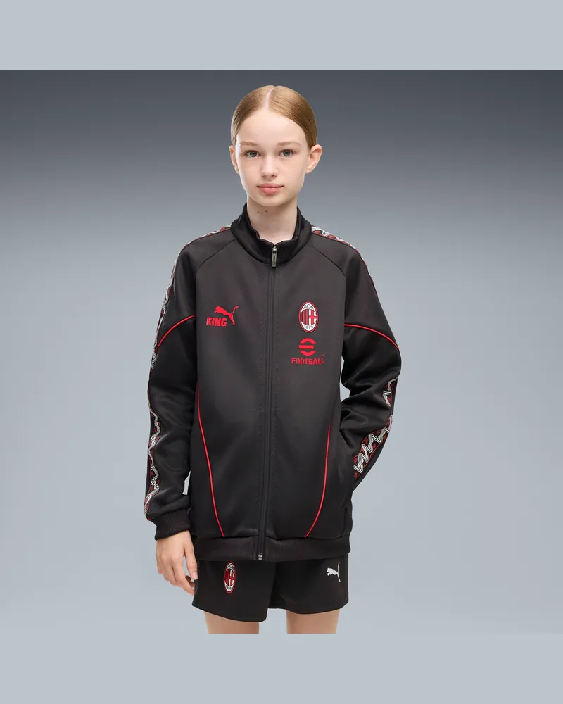 Puma AC Milan KING Anthem Slim Jacke Teenager, Kleidung, Grau Grau