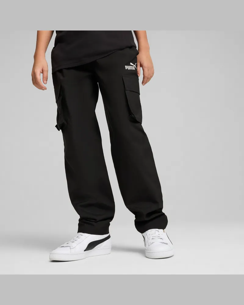 Puma ESS No. 1 Logo Gewebte Cargohose Teenager, Kleidung, Schwarz Schwarz
