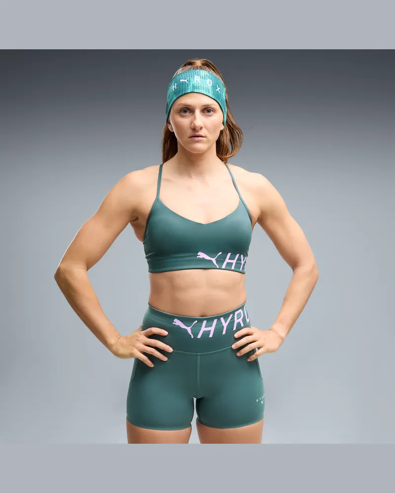 Puma x HYROX PWRMODE Strappy Sport-BH Damen, Kleidung, Grün Grün