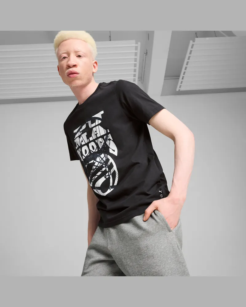 Puma The Hooper Basketball-T-Shirt Herren, Kleidung, Schwarz Schwarz