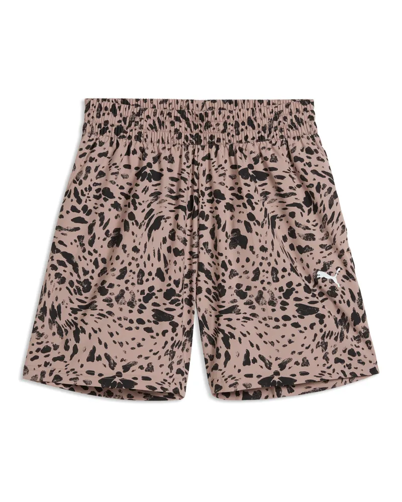 Puma Essentials Graphics Animal High-Rise Bedruckte 4" Shorts Damen, Accessoires Beige
