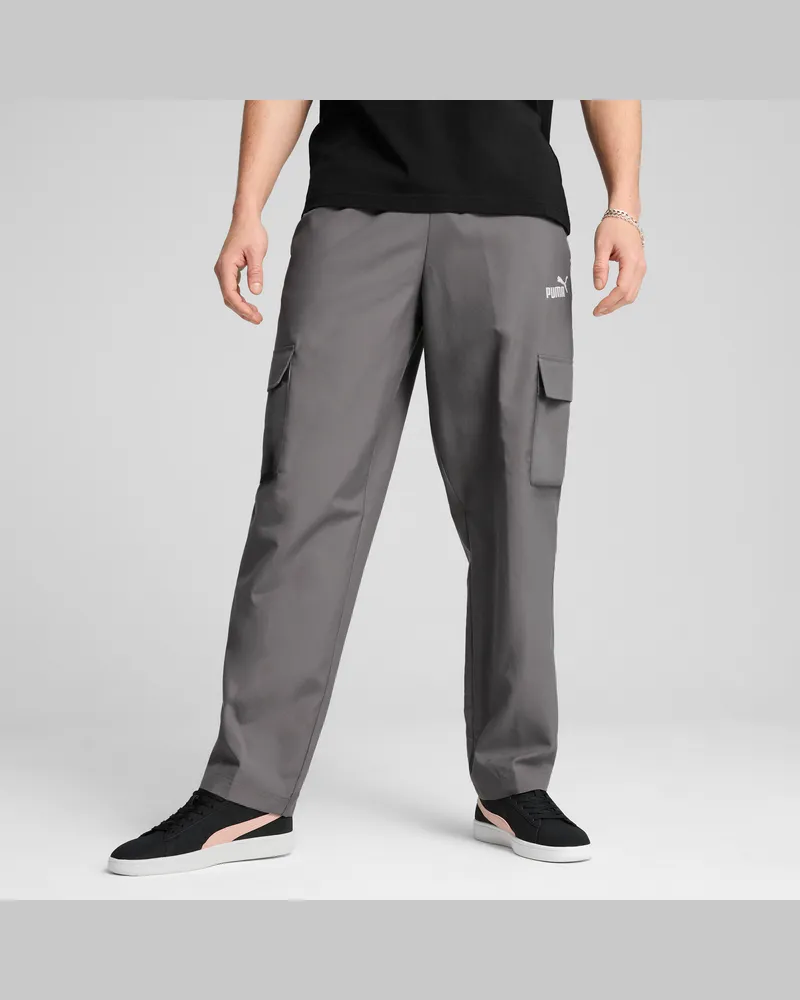 Puma Essentials No. 1 Logo Gewebte Cargohose Herren, Kleidung, Grau Grau