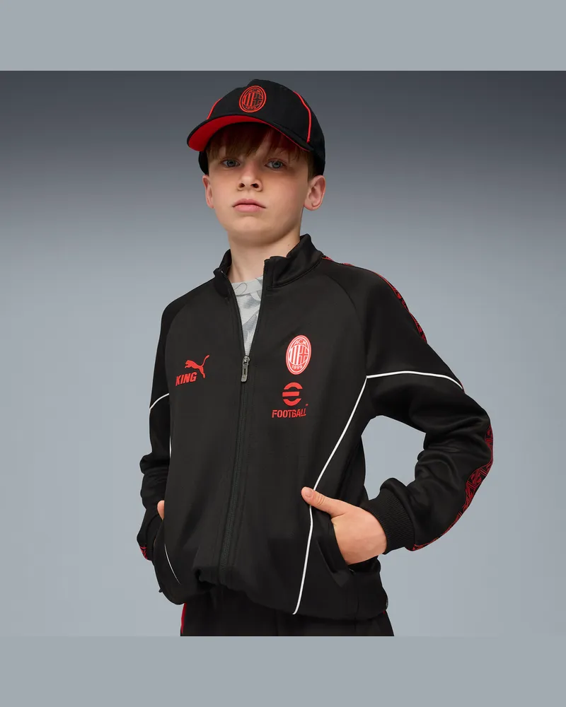 Puma AC Milan KING Anthem Jacke Teenager, Kleidung, Schwarz Schwarz