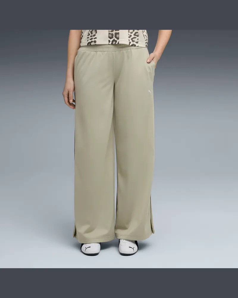 Puma WARDROBE Essentials Low Rise Popper Hose Damen, Kleidung, Grün Grün