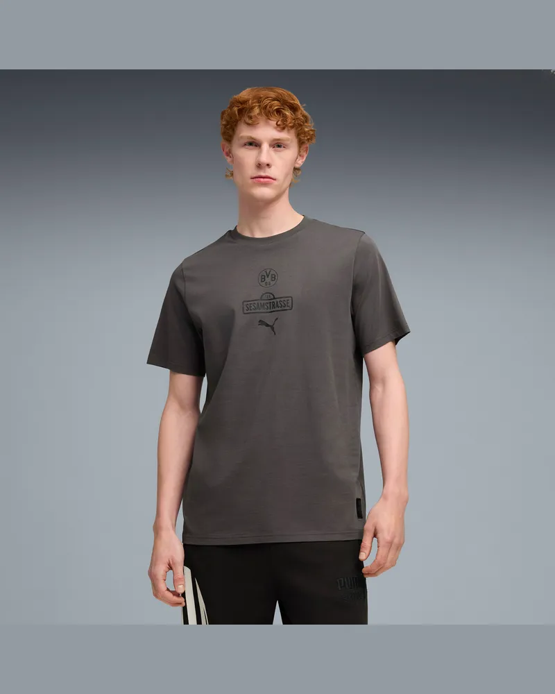 Puma Borussia Dortmund x Sesamstraße T-Shirt Herren, Kleidung, Grau Grau
