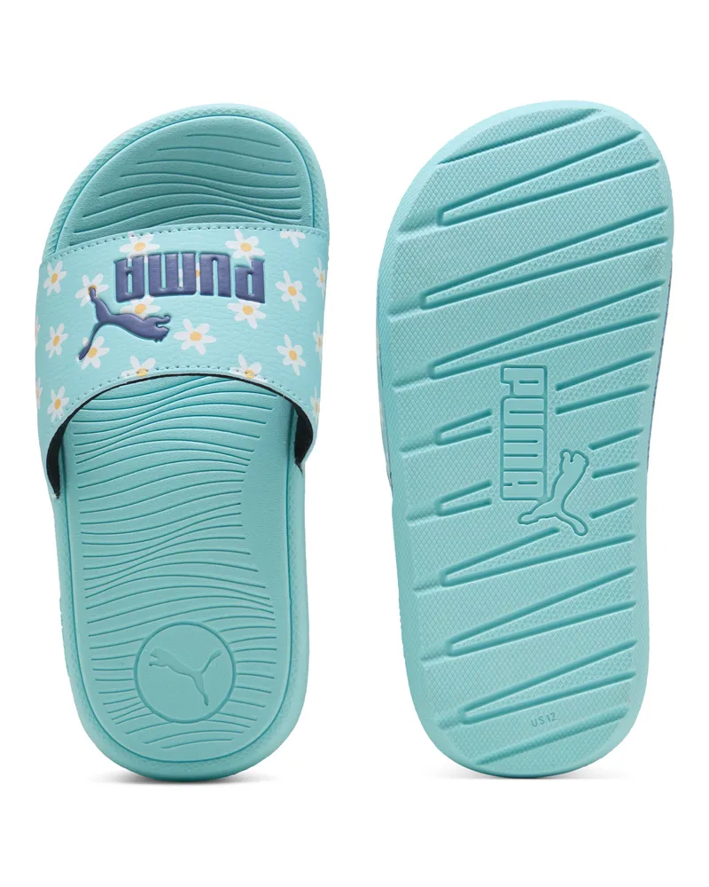 Puma Cool Cat 2.0 Daisies Slides Kinder, Schuhe, Blau Blau